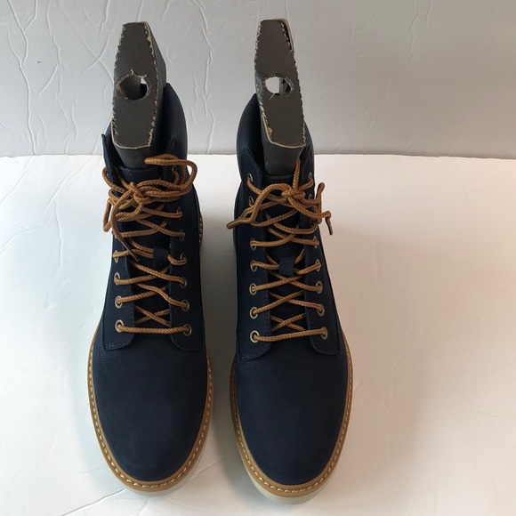 Timberland 6 inch Navy Nubuck Leather Boots - Picture 7 of 10